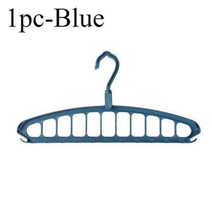 1/2Pcs Space Saving Multi-Hole Clothes Hanger for Home, Dorm, and Travel-Foldable Drying Rack for Trousersshirts, and Skirts,