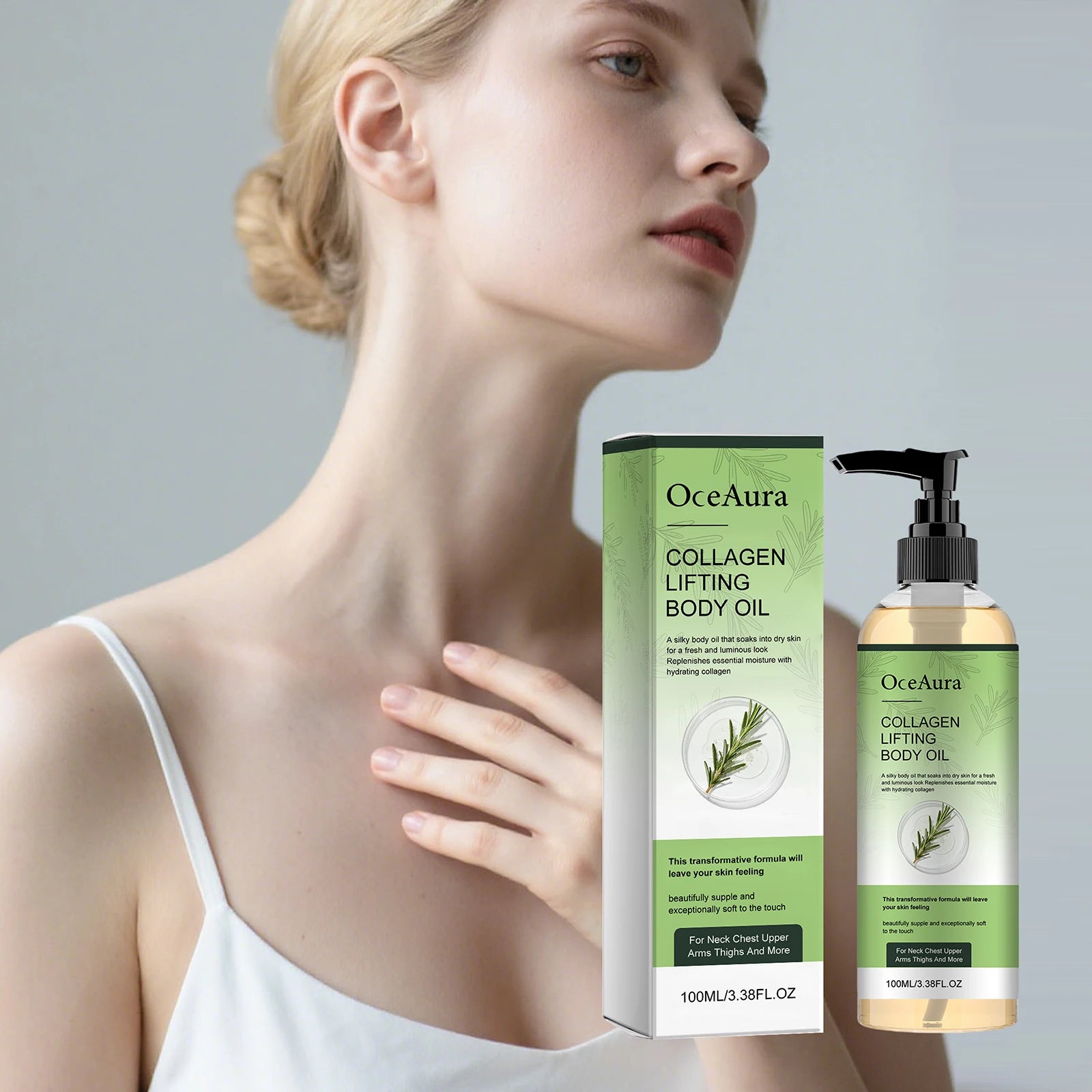 Collagen Firming Body Oil Deep Hydration Increase Skin Elasticity Firming Arm Belly Thigh Smooth Refreshing Tighten Body Oil