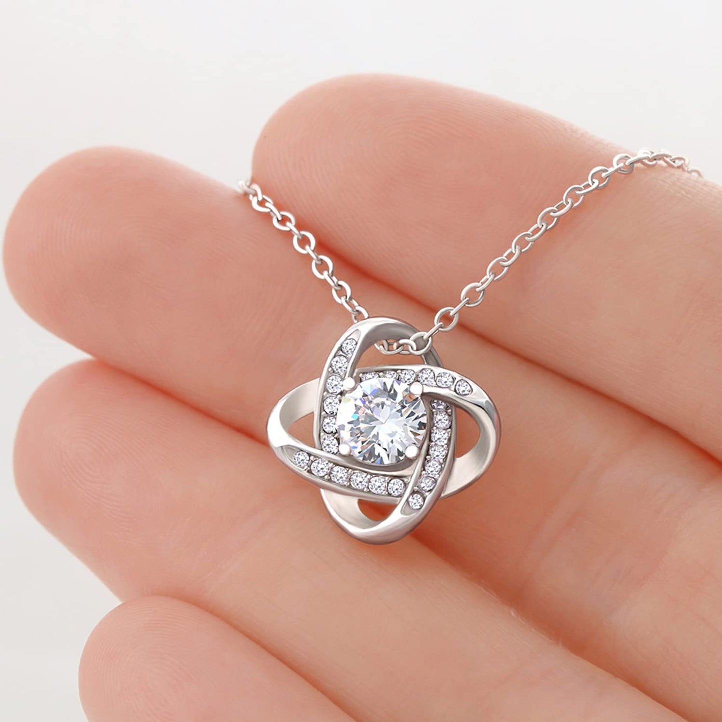 Collar Corazón con Zirconia | Oro Blanco y Oro Amarillo
