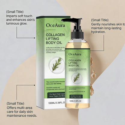 Collagen Body Oil Deep Hydration Moisturizing Firming Tightening Intensive Skin Elasticity Enhance Skin Non-Greasy Body Care Oil
