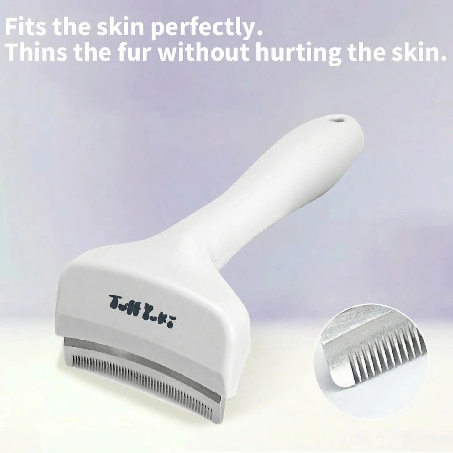TUFFYUKI Professional Pet Deshedding Tool Gentle Undercoat Rake for Dogs Cats Reduces Shedding Fast Dematting Comb Long Hair Pet Fur Removal Cat Grooming Tool