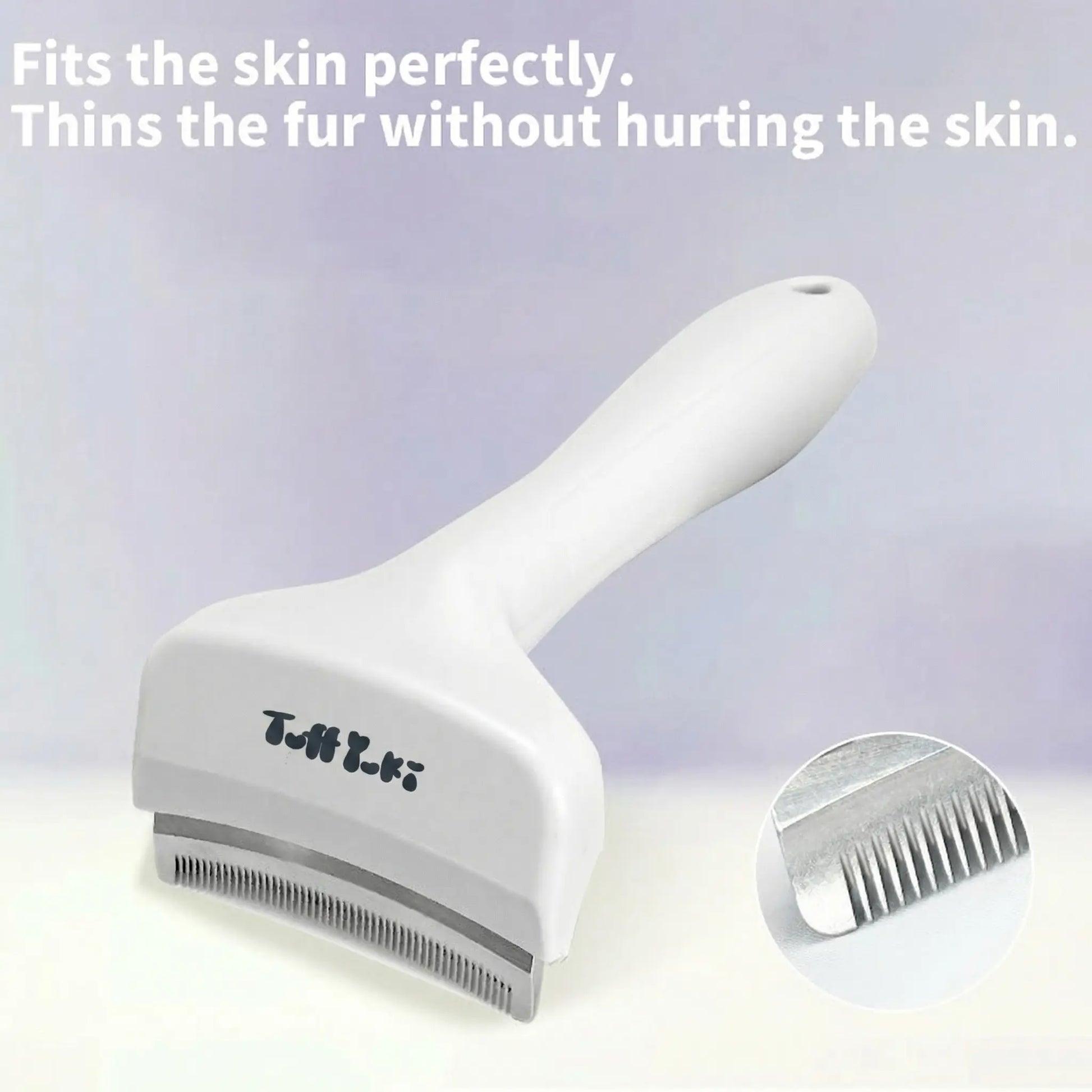 TUFFYUKI Professional Pet Deshedding Tool Gentle Undercoat Rake for Dogs Cats Reduces Shedding Fast Dematting Comb Long Hair Pet Fur Removal Cat Grooming Tool