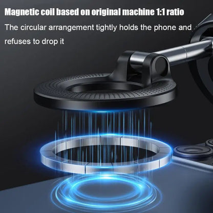Folding Strong Magnet Magnetic Phone Holder 360° Rotation Desk Car Vacuum Suction Windshield Dashboard Mobile Holder 2025