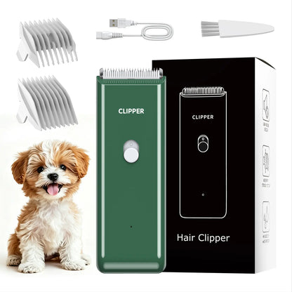 Professional Cordless Pet Clippers for Dog and Cat Grooming, Low Noise Rechargeable Hair Trimmer with Ceramic Blade for Matted and Long Fur
