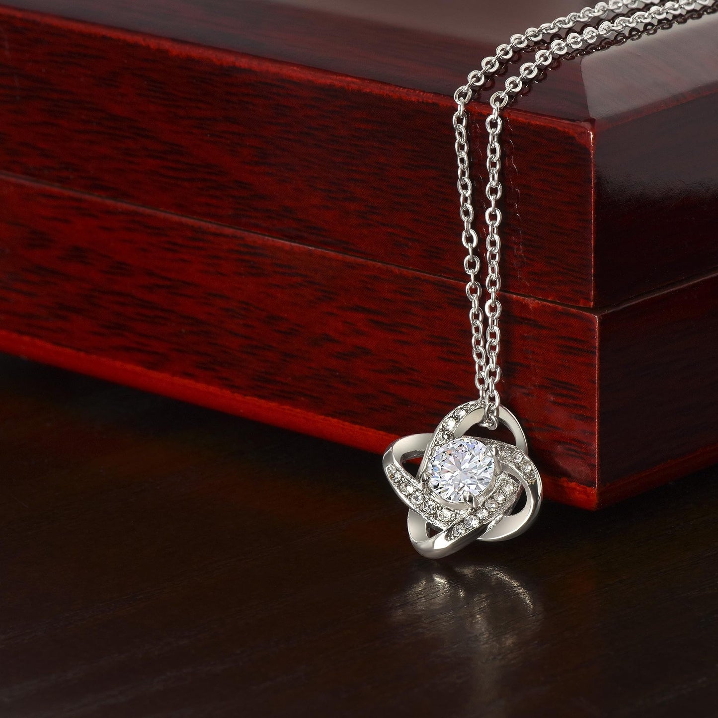 Collar Corazón con Zirconia | Oro Blanco y Oro Amarillo