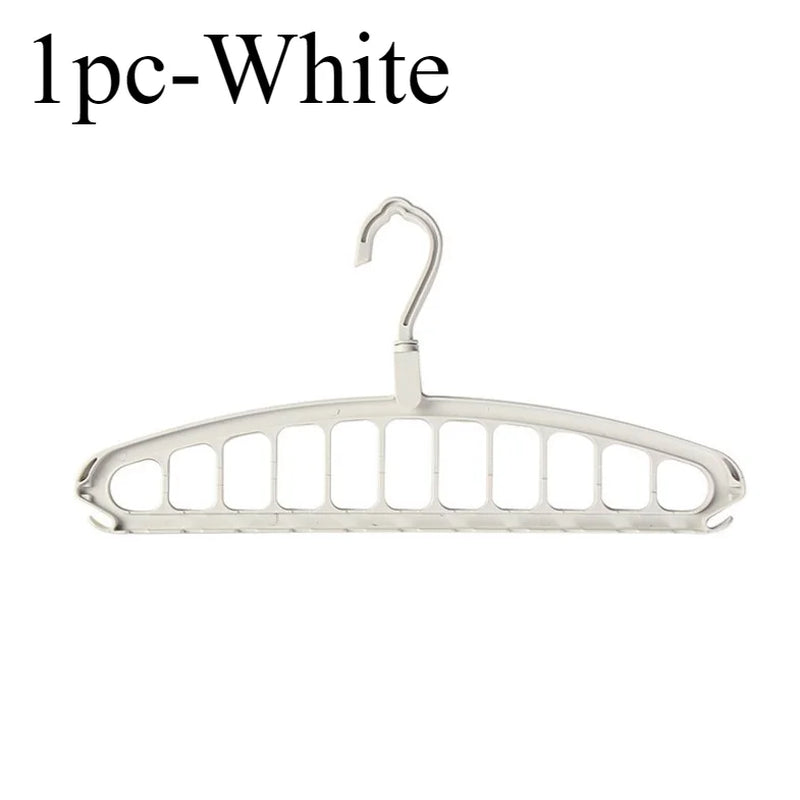 1/2Pcs Space Saving Multi-Hole Clothes Hanger for Home, Dorm, and Travel-Foldable Drying Rack for Trousersshirts, and Skirts,