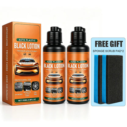 Professional Plastic Restorer for Automotive Trim and Interior – Revitalizes Faded Plastic, Rubber, and Vinyl Surfaces with Applicator Pad