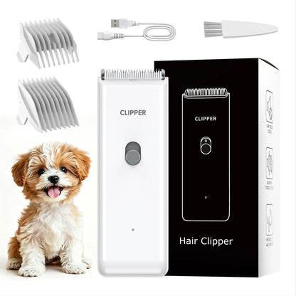 Professional Cordless Pet Clippers for Dog and Cat Grooming, Low Noise Rechargeable Hair Trimmer with Ceramic Blade for Matted and Long Fur
