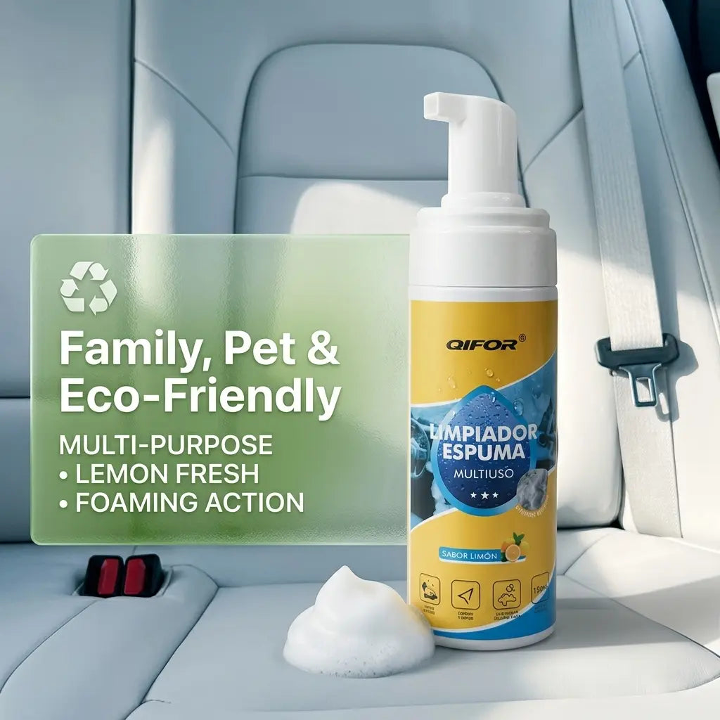 QIFOR 4-In-1 Multi-Enzyme Foam Spray Cleaner - Heavy Duty Deep Cleaning House & Car Detailing Products, Stain Removal for Car Interior & Sofa,Summervibes Outdoorfun