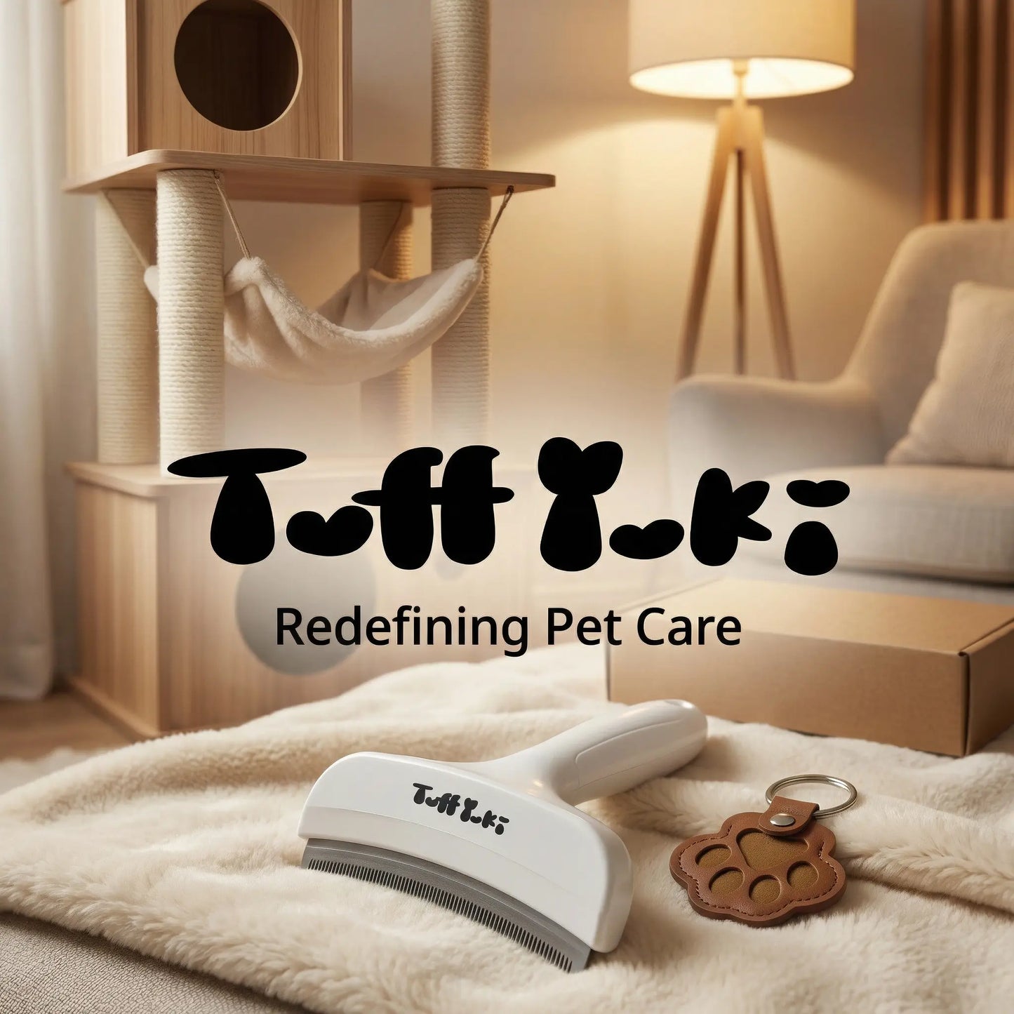 TUFFYUKI Professional Pet Deshedding Tool Gentle Undercoat Rake for Dogs Cats Reduces Shedding Fast Dematting Comb Long Hair Pet Fur Removal Cat Grooming Tool