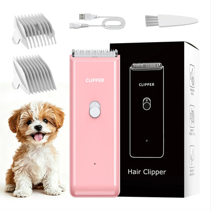 Professional Cordless Pet Clippers for Dog and Cat Grooming, Low Noise Rechargeable Hair Trimmer with Ceramic Blade for Matted and Long Fur