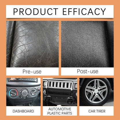Professional Plastic Restorer for Automotive Trim and Interior – Revitalizes Faded Plastic, Rubber, and Vinyl Surfaces with Applicator Pad