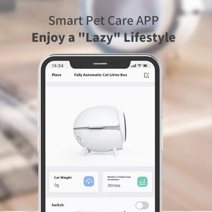 App-Controlled Plastic Square Space Capsule Eco-Friendly Advanced Odor Lock Anti-Tracking Design Automatic Cat Litter Box Tuya