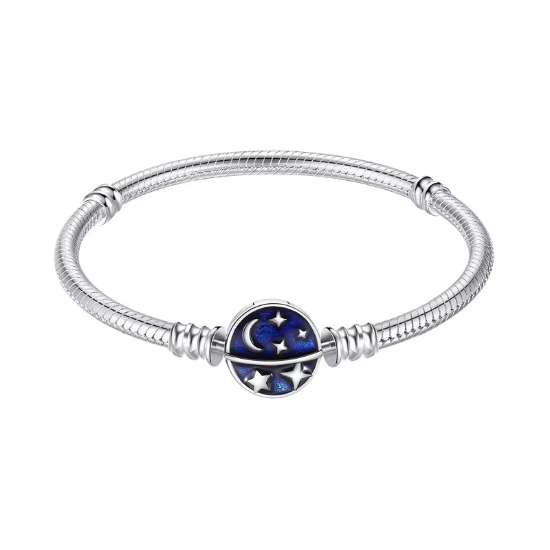 100% Fine 925 Sterling Silver Making Snake Rose Gold Chain Match Beads Bracelet Fit European Authentic Charm Bracelet for Women