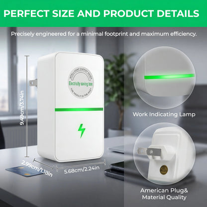 Updated 2026 Plug-In Power Box with US Plug, Compatible with 90–250V Input Range Multi-Plug Outlet