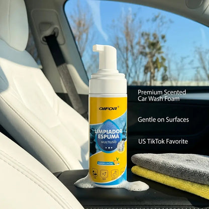 QIFOR 4-In-1 Multi-Enzyme Foam Spray Cleaner - Heavy Duty Deep Cleaning House & Car Detailing Products, Stain Removal for Car Interior & Sofa,Summervibes Outdoorfun