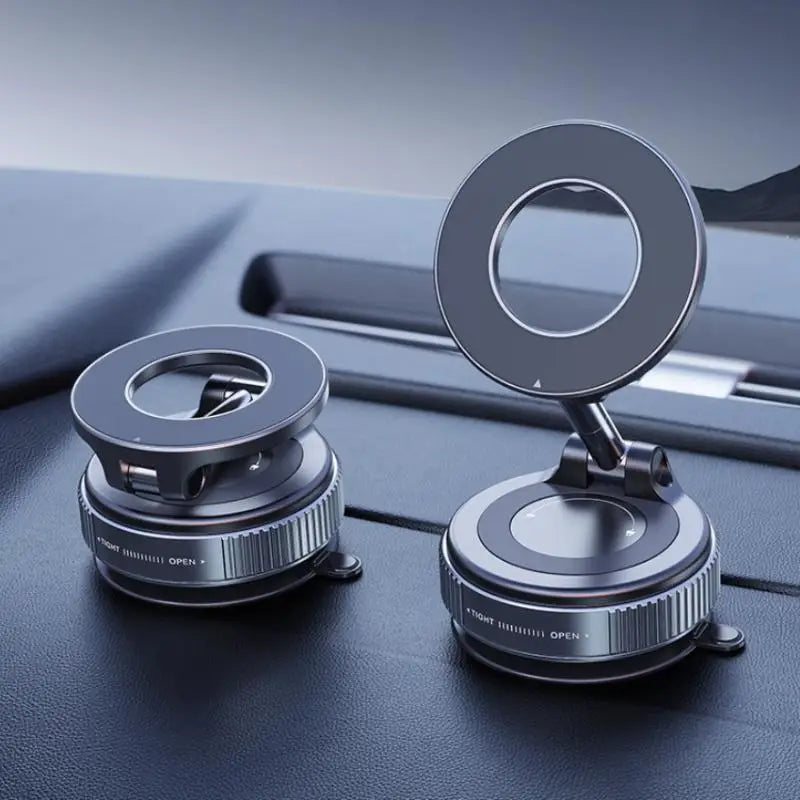 Folding Strong Magnet Magnetic Phone Holder 360° Rotation Desk Car Vacuum Suction Windshield Dashboard Mobile Holder 2025