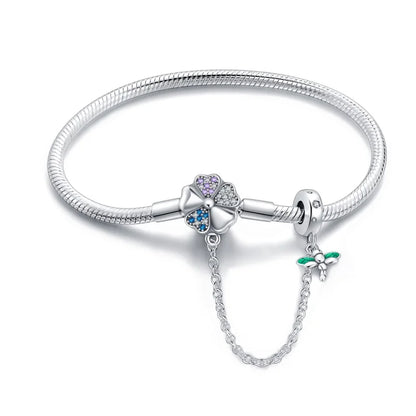 100% Fine 925 Sterling Silver Making Snake Rose Gold Chain Match Beads Bracelet Fit European Authentic Charm Bracelet for Women