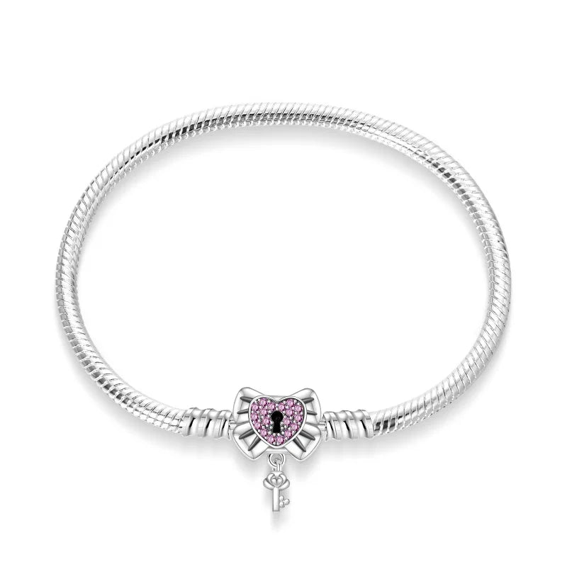 100% Fine 925 Sterling Silver Making Snake Rose Gold Chain Match Beads Bracelet Fit European Authentic Charm Bracelet for Women