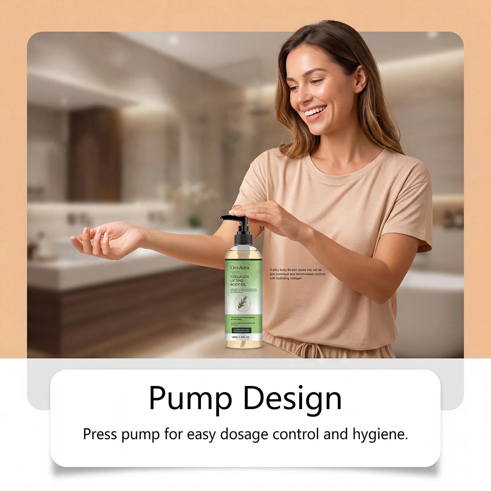 Collagen Body Oil Deep Hydration Moisturizing Firming Tightening Intensive Skin Elasticity Enhance Skin Non-Greasy Body Care Oil