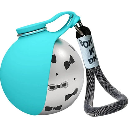 Dog Water Bottle with Removable Silicone Bowl,285Ml Stainless Steel Construction, Leak-Proof for Outdoor Activities like Walking