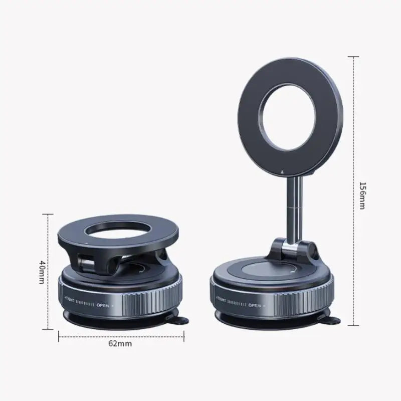 Folding Strong Magnet Magnetic Phone Holder 360° Rotation Desk Car Vacuum Suction Windshield Dashboard Mobile Holder 2025