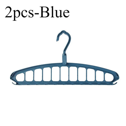1/2Pcs Space Saving Multi-Hole Clothes Hanger for Home, Dorm, and Travel-Foldable Drying Rack for Trousersshirts, and Skirts,