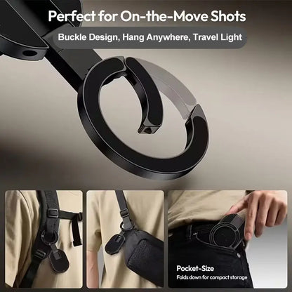 QY76 Maglock Magnetic Phone Mount – Suction Cup Desktop Stand for Iphone 17/16/15/14, Also Works on Wall & Glass