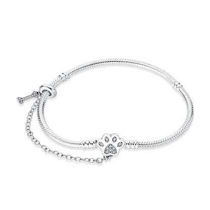 100% Fine 925 Sterling Silver Making Snake Rose Gold Chain Match Beads Bracelet Fit European Authentic Charm Bracelet for Women